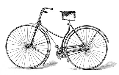 drawing of a vintage bicycle